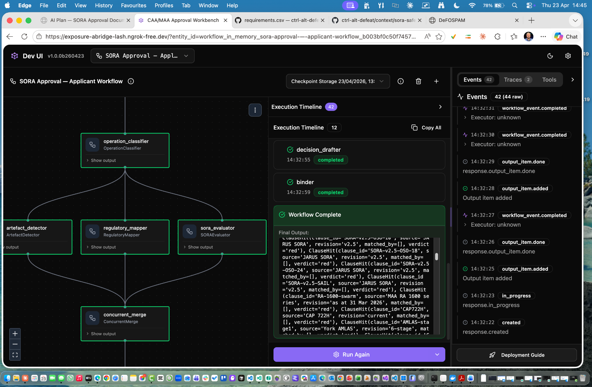 SORA Approval — Applicant Workflow