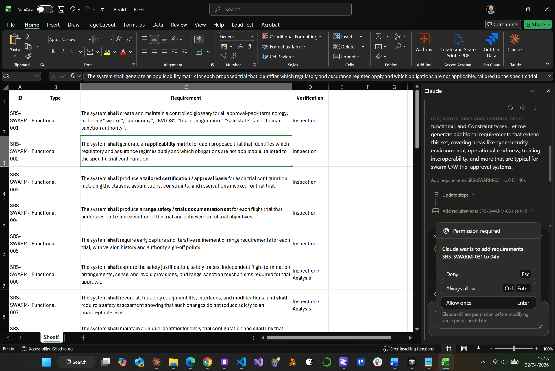 AI-Generated SRS Requirements